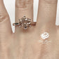 14k White Gold Solitaire Ring Morganite Ring Engagement Ring 9mm/2.60 Carats Round Cut Morganite Wedding Ring Anniversary Ring