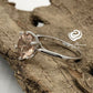 14k White Gold Solitaire Ring Morganite Ring Engagement Ring 9mm/2.60 Carats Round Cut Morganite Wedding Ring Anniversary Ring