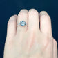 Round Cut Grey Moissanite Ring 14k Rose Gold, 1.25 CT or 2 CT Round Cut Moissanite Engagement Ring, Diamond Ring, Anniversary Ring