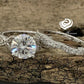 2 CT Round Engagement Ring Set 14k White Gold, Round Cut Moissanite Bridal Set, Moissanite Engagement Ring,Forever One Round Moissanite Ring