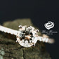 Engagement Ring 14k Rose gold Morganite Ring Diamond Ring 7mm/1.35 Carats Round Cut Morganite Diamond Wedding Ring