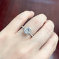 2ct Engagement Ring 14k White Gold Diamond Ring Certified 9x7mm Oval Cut Forever One D-F Color Moissanite Ring Hidden Diamond Halo Ring
