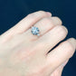 Round Cut Grey Moissanite Ring 14k Rose Gold, 1.25 CT or 2 CT Round Cut Moissanite Engagement Ring, Diamond Ring, Anniversary Ring