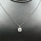 14k White Gold Round Cut Moissanite Minimalist Necklace