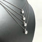 14k White Gold Round Cut Moissanite Minimalist Necklace