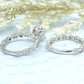 Oval Bridal Set in 14k White Gold, Oval Cut Engagement Ring Set, Moissanite Oval Wedding Set, Forever One Moissanite Oval Cut Ring Set