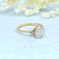 14k Yellow Gold Diamond Engagement Ring, 1.50 CT Oval Cut Forever One Moissanite Engagement Ring, Oval Cut Solitaire Wedding Ring