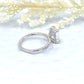 Emerald Engagement Ring 14k White Gold, Hidden Halo Diamond Solitaire Ring, Forever One Emerald Cut Engagement Ring, Anniversary Ring