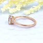 14k Rose Gold Oval Cut Engagement Ring, 1.50 CT Oval Cut Forever One Moissanite Engagement Ring, Oval Cut Solitaire Wedding Ring