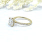 2ct Engagement Ring 14k Yellow Gold Diamond Ring Certified 9x7mm Oval Cut Forever One D-F Color Moissanite Ring Hidden Diamond Halo Ring