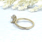 2ct Engagement Ring 14k Yellow Gold Diamond Ring Certified 9x7mm Oval Cut Forever One D-F Color Moissanite Ring Hidden Diamond Halo Ring