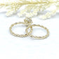 Yellow Gold Bridal Set 14k, Round Cut Bridal Set, Yellow Gold Wedding Set, Moissanite Bridal Set, Forever One Round Cut Engagement Ring Set